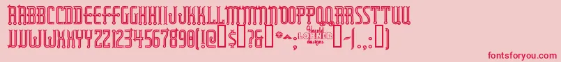 Rubaiyatengraved Font – Red Fonts on Pink Background