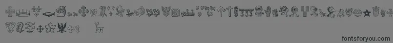 HeraldicDevices Font – Black Fonts on Gray Background