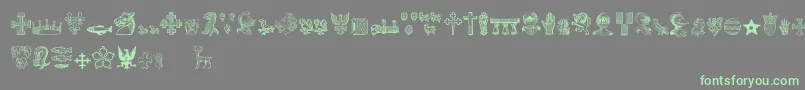HeraldicDevices Font – Green Fonts on Gray Background