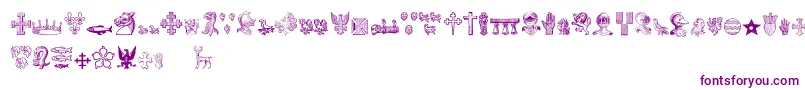 HeraldicDevices Font – Purple Fonts on White Background