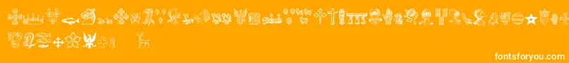 HeraldicDevices Font – White Fonts on Orange Background