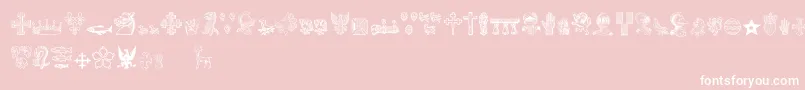 HeraldicDevices-Schriftart – Weiße Schriften auf rosa Hintergrund