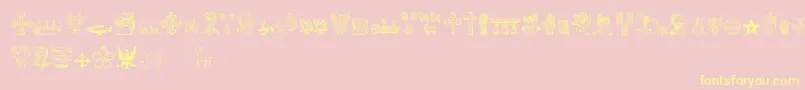 HeraldicDevices Font – Yellow Fonts on Pink Background