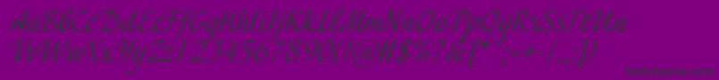 Więcej informacji o czcionce Adventurec Czcionka Adventurec – czarne czcionki na fioletowym tle