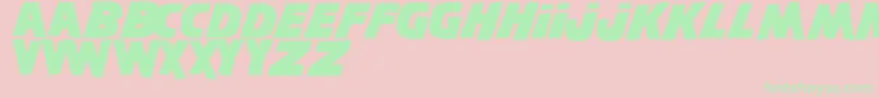 ShiningNfiDemo Font – Green Fonts on Pink Background