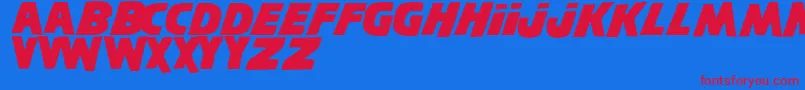 ShiningNfiDemo Font – Red Fonts on Blue Background