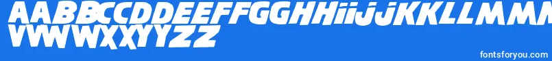 ShiningNfiDemo Font – White Fonts on Blue Background