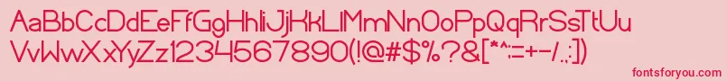 StandardInternational Font – Red Fonts on Pink Background