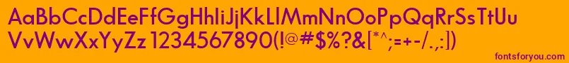 GlasnostdemiboldRegular Font – Purple Fonts on Orange Background