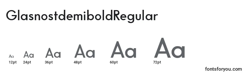 GlasnostdemiboldRegular Font Sizes