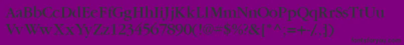 Garamondbookssk-Schriftart – Schwarze Schriften auf violettem Hintergrund