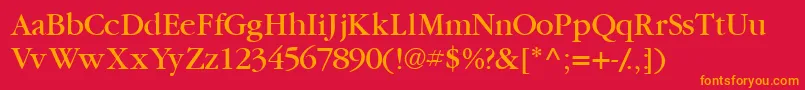 Garamondbookssk Font – Orange Fonts on Red Background