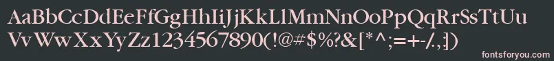 Garamondbookssk Font – Pink Fonts on Black Background