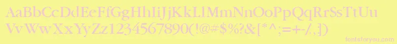 Garamondbookssk Font – Pink Fonts on Yellow Background