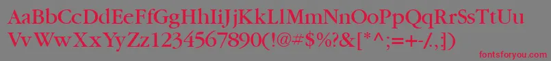 Garamondbookssk Font – Red Fonts on Gray Background