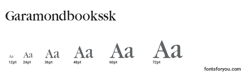 Размеры шрифта Garamondbookssk