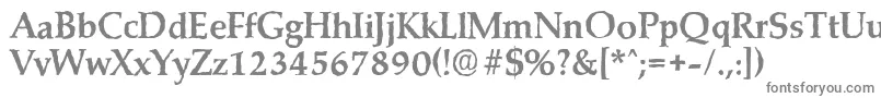 MarathonantiqueBold-fontti – harmaat kirjasimet valkoisella taustalla