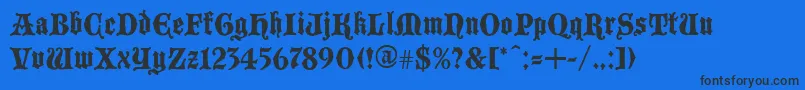 Blacc Font – Black Fonts on Blue Background