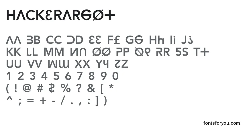Шрифт HackerArgot – алфавит, цифры, специальные символы