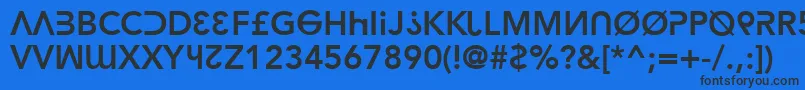 HackerArgot Font – Black Fonts on Blue Background