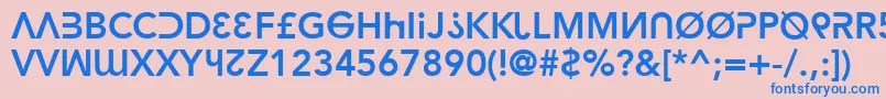 HackerArgot Font – Blue Fonts on Pink Background