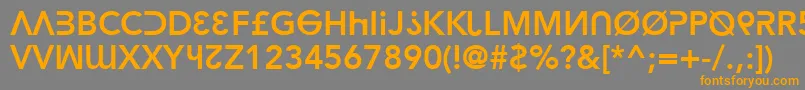 Police HackerArgot – polices orange sur fond gris