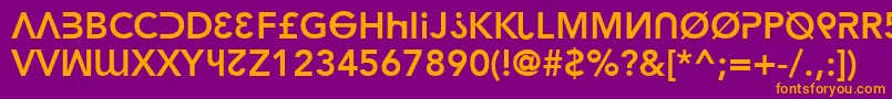 HackerArgot Font – Orange Fonts on Purple Background