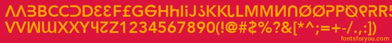 HackerArgot Font – Orange Fonts on Red Background