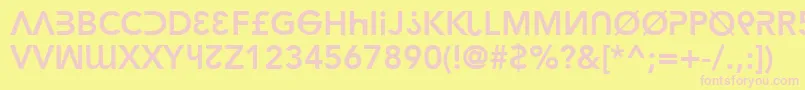 HackerArgot Font – Pink Fonts on Yellow Background