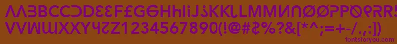 HackerArgot Font – Purple Fonts on Brown Background