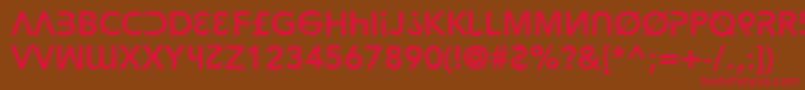 HackerArgot-Schriftart – Rote Schriften auf braunem Hintergrund