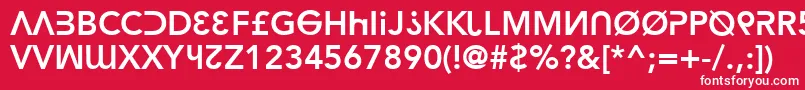 フォントHackerArgot – 赤い背景に白い文字