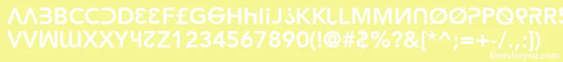 HackerArgot Font – White Fonts on Yellow Background