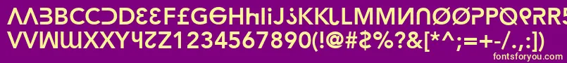 HackerArgot Font – Yellow Fonts on Purple Background