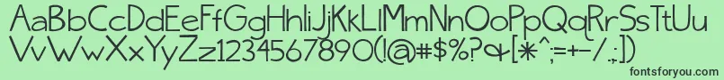 SkinnyJeansSolid Font – Black Fonts on Green Background