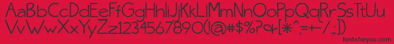 SkinnyJeansSolid Font – Black Fonts on Red Background