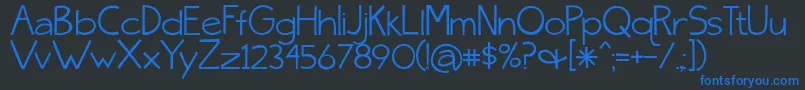 SkinnyJeansSolid Font – Blue Fonts on Black Background