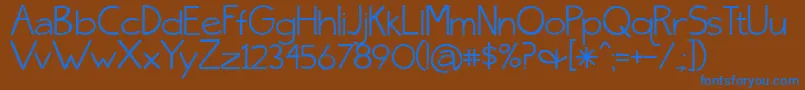 SkinnyJeansSolid Font – Blue Fonts on Brown Background