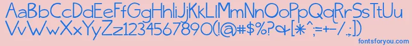 SkinnyJeansSolid Font – Blue Fonts on Pink Background