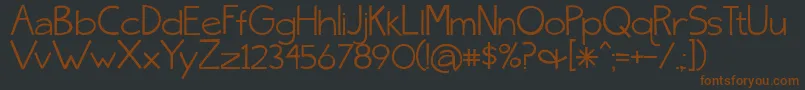 Шрифт SkinnyJeansSolid – коричневые шрифты на чёрном фоне