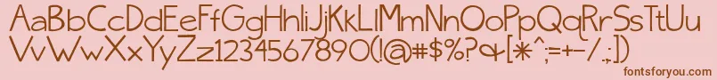 SkinnyJeansSolid Font – Brown Fonts on Pink Background