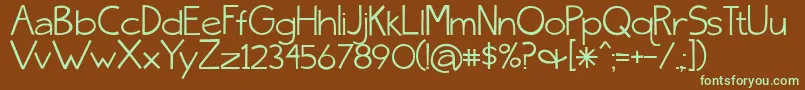 SkinnyJeansSolid Font – Green Fonts on Brown Background