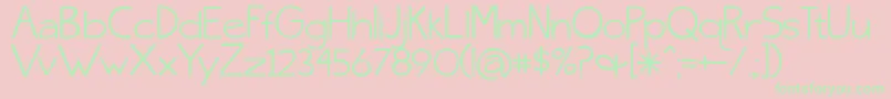 SkinnyJeansSolid-Schriftart – Grüne Schriften auf rosa Hintergrund