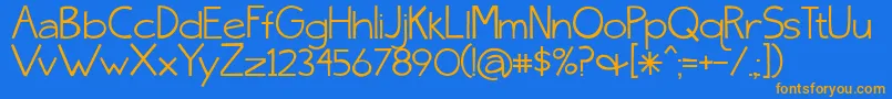 SkinnyJeansSolid Font – Orange Fonts on Blue Background