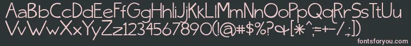 SkinnyJeansSolid Font – Pink Fonts on Black Background