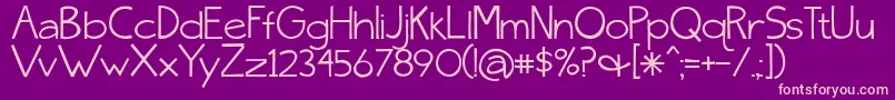 SkinnyJeansSolid Font – Pink Fonts on Purple Background