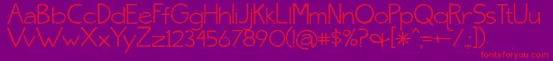 SkinnyJeansSolid Font – Red Fonts on Purple Background