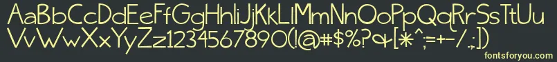 SkinnyJeansSolid Font – Yellow Fonts on Black Background