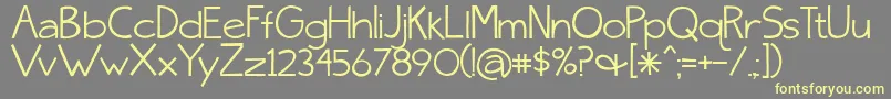 SkinnyJeansSolid Font – Yellow Fonts on Gray Background