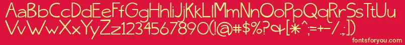 SkinnyJeansSolid Font – Yellow Fonts on Red Background